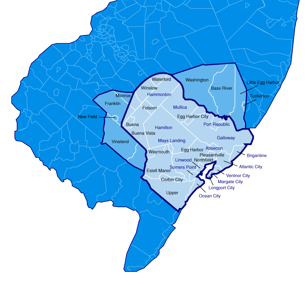 Conn Mechanical New Jersey Service Area Map