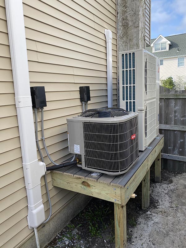 air conditioning unit outside a home